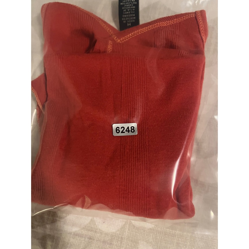 American Eagle y2k 90s babydoll lace up t shirt orange red medium - Picture 8 of 8